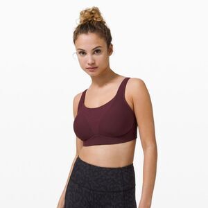 Lululemon Run Times Bra High Support in Burgundy Size 38DD